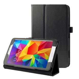 Litchi Texture Flip Leather Case with Holder for Galaxy Tab 4 8.0 / T330(Black)