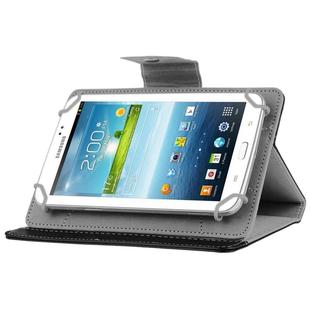 Universal Crazy Horse Texture Horizontal Flip Leather Case with Holder for 7 inch Tablet PC(Black)
