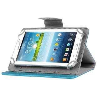 Universal Crazy Horse Texture Horizontal Flip Leather Case with Holder for 7 inch Tablet PC(Blue)