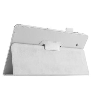 Litchi Texture Leather Case with Holder for Galaxy Tab E 9.6 / T560 / T561(White)