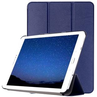 Custer Texture Horizontal Flip Leather Case with 3-folding Holder for Galaxy Tab S2 9.7 / T815(Dark Blue)