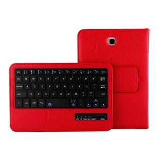 For Galaxy Tab A 8.0 / T350 2 in 1 Detachable Bluetooth Keyboard Litchi Texture Leather Tablet Case with Holder(Red)