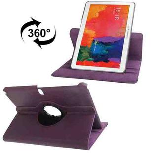 360 Degree Rotatable Litchi Texture Leather Case with 2-angle Viewing Holder for Galaxy Tab Pro 10.1 / T520 (Dark Purple)