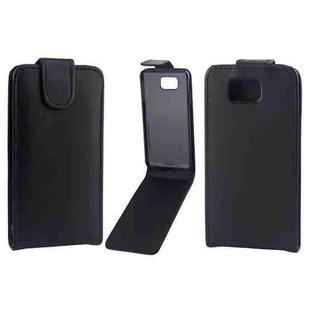 Vertical Flip Magnetic Snap Leather Case for Galaxy Alpha / G850F(Black)