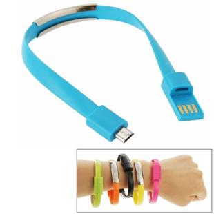 Wearable Bracelet Sync Data Charging Cable, Length: 24cm(Blue)