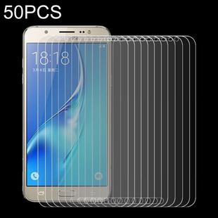 50 PCS HAWEEL 0.26mm 9H+ Surface Hardness 2.5D Explosion-proof Tempered Glass Film for Galaxy J7 / J700