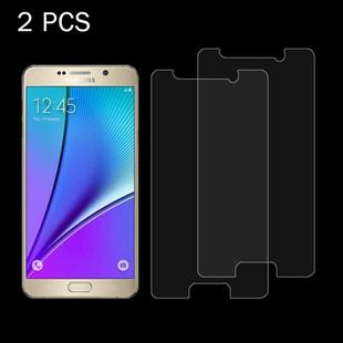 2PCS 0.26mm 9H+ Surface Hardness 2.5D Explosion-proof Tempered Glass Film for Galaxy Note 5 / N920
