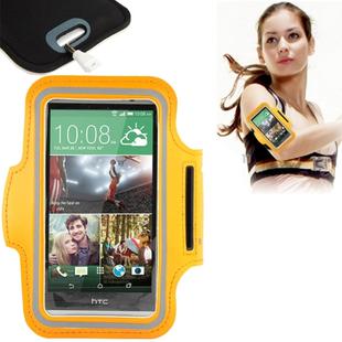 PU Sport Armband Case with Earphone Hole & Key Pocket for HTC One M7 / M8, Galaxy S5 / G900 / S IV / i9500 / S III / i9300(Orange)