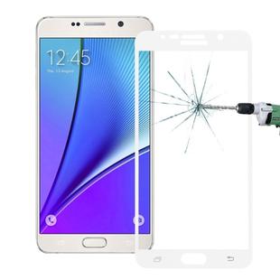 0.26mm 9H Surface Hardness Explosion-proof Colorized Silk-screen Tempered Glass Full Screen Film for Galaxy Note 5 / N920(White)