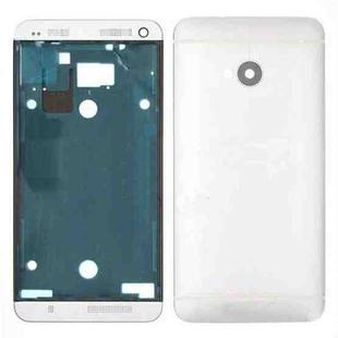 Full Housing Cover (Front Housing LCD Frame Bezel Plate + Back Cover) for HTC One M7 / 801e(White)
