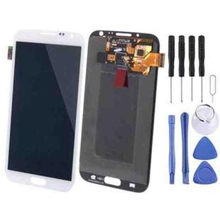 Original LCD Display + Touch Panel for Galaxy Note II / N7100(White)