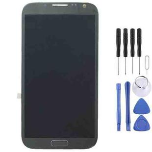 Original LCD Display + Touch Panel with Frame for Galaxy Note II / N7105(Grey)