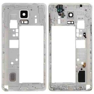 For Galaxy Note 4 / N910F Middle Frame Bezel Back Plate Housing Camera Lens Panel  (White)