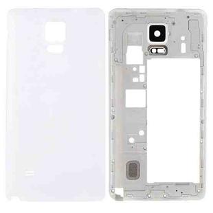 For Galaxy Note 4 / N910F Full Housing Cover (Middle Frame Bezel Back Plate Housing Camera Lens Panel + Battery Back Cover ) (White)