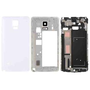 For Galaxy Note 4 / N910F Full Housing Cover (Front Housing LCD Frame Bezel Plate + Middle Frame Bezel Back Plate Housing Camera Lens Panel + Battery Back Cover ) (White)