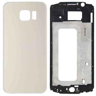 For Galaxy S6 / G920F Full Housing Cover (Front Housing LCD Frame Bezel Plate + Battery Back Cover ) (Gold)