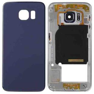 For Galaxy S6 Edge / G925 Full Housing Cover (Back Plate Housing Camera Lens Panel + Battery Back Cover ) (Blue)