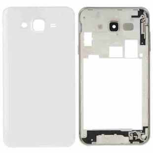 For Galaxy J7 Full Housing Cover (Middle Frame Bezel + Battery Back Cover) (White)