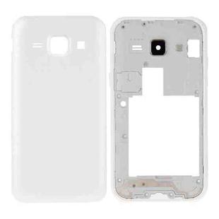 For Galaxy J1 / J100 Full Housing Cover (Middle Frame Bezel + Battery Back Cover) (White)