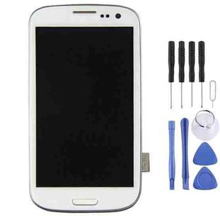 Original LCD Display + Touch Panel with Frame for Galaxy SIII LTE / i9305(White)