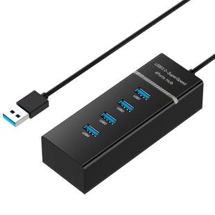4 Ports USB 3.0 Hub Splitter with LED, Super Speed 5Gbps, BYL-P104(Black)