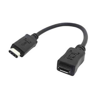 CY-201 USB 3.1 Type-C Male Connector to Micro USB 2.0 Female Cable For Nokia N1, Cable Length:  20cm(Black)