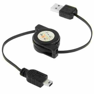 USB 1.1 to Mini 5 Pin USB Retractable Data & Charger Cable for Motorola V3 / Mobile Phone / MP3 / MP4 / Digital Camera / GPS, Length: 10cm (Can be Extended to 80cm), Black(Black)