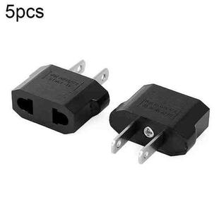 EU Plug to US Plug Charger Adapter, Travel Power Adaptor with United States Socket Plug(Black)