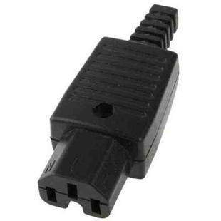 3 Prong Female AC Wall Universal Travel Power Socket Plug Adaptor(Black)