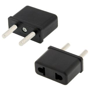 US Plug to EU Plug AC Wall Universal Travel Power Socket Plug Adaptor(Black)