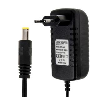 EU Plug AC 100-240V to DC 24V 1.5A Power Adapter, Tips: 5.5 x 2.1mm, Cable Length: about 1.2m(Black)