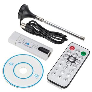 USB 2.0 DVB-T2 Stick with Remote Control & FM Radio Function, Support MPEG-4 H.264 (AVC) & MPEG 2 Encoding(White)