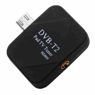 VVB-T2 Micro USB 2.0 Mobile Watch DVB-T2 TV Tuner Stick for Android Phone / Pad, Support Android 4.0.3 Above(Black)