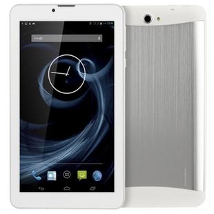 7.0 inch Tablet PC, 1GB+16GB, 3G Phone Call Android 4.4.2, MTK6582 Quad Core up to 1.3GHz, OTG, Dual SIM, GPS, WIFI, Bluetooth(Silver)