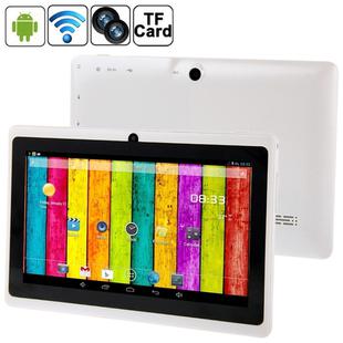 7.0 inch Tablet PC, 512MB+4GB, Android 4.2.2, 360 Degrees Menu Rotation, Allwinner A33 Quad-core, Bluetooth, WiFi(White)