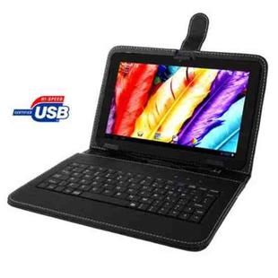 Leather Tablet Case with USB Keyboard for 9.0 inch Tablet PC (Used for S-WMC-0296W, S-WMC-0291W, S-WMC-0280W, S-WMC-0278W, S-WMC-0265W, S-WMC-0254W)