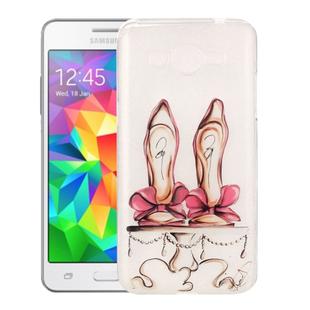For Galaxy Grand Prime / G530 Red High-heel Shoes Pattern IMD Workmanship Soft TPU Protective Case