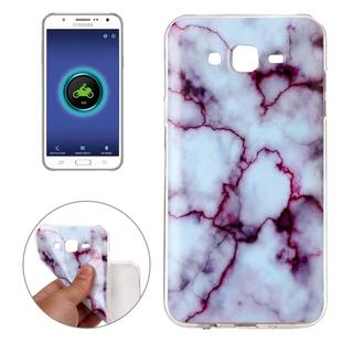 For Galaxy J7 / J700 Purple Marbling Pattern Soft TPU Protective Back Cover Case