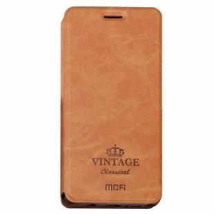 MOFI VINTAGE For Galaxy A3 (2017) / A320 Standard Edition Crazy Horse Texture Horizontal Flip Leather Case with Card Slot & Holder (Brown)
