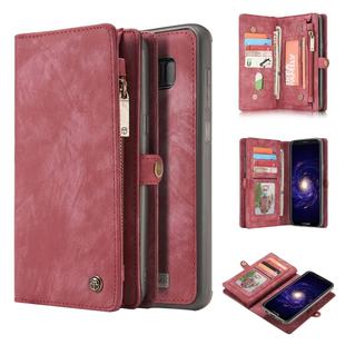 For Galaxy S8 + / G955 Crazy Horse Texture Flip Detachable Back Cover Leather Case with Card Slots & Wallet & Photo Frame(Red)