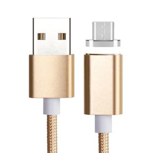 1.2m Weave Style 5V 2A Micro USB to USB 2.0 Magnetic Data / Charger Cable(Gold)