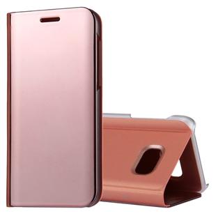 For Galaxy A3 (2017) / A320 Electroplating Mirror Horizontal Flip Leather Case with Holder(Rose Gold)