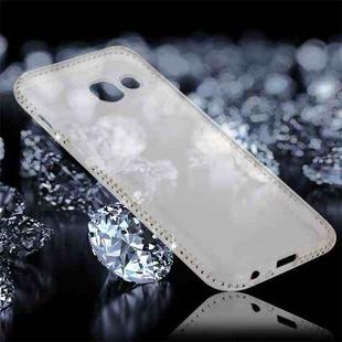 For Galaxy A7 (2017) Diamond Encrusted Transparent Soft TPU Protective Back Cover Case (Transparent)