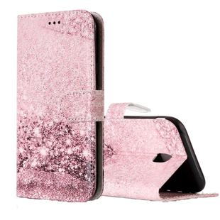 For Galaxy J5 (2017) (EU Version) Rose Gold Pattern Horizontal Flip Leather Case with Holder & Card Slots & Wallet