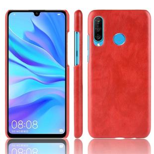 Shockproof Litchi Texture PC + PU Protective Case for Galaxy M30 (Red)