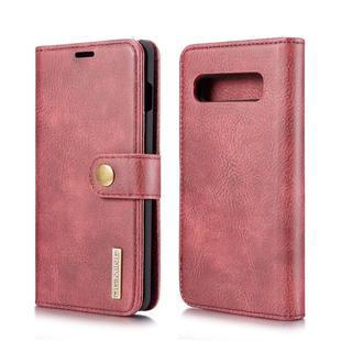 DG.MING Crazy Horse Texture Flip Detachable Magnetic Leather Case for Samsung Galaxy S10 Plus, with Holder & Card Slots & Wallet(Red)