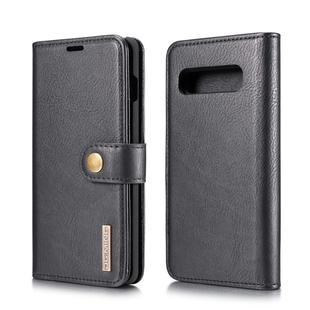 DG.MING Crazy Horse Texture Flip Detachable Magnetic Leather Case for Samsung Galaxy S10, with Holder & Card Slots & Wallet(Black)