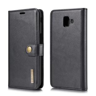 DG.MING Crazy Horse Texture Flip Detachable Magnetic Leather Case for Galaxy J6 Plus, with Holder & Card Slots & Wallet (Black)