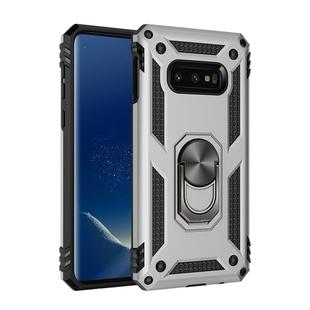 Sergeant Armor Shockproof TPU + PC Protective Case for Galaxy S10e, with 360 Degree Rotation Holder(Silver)