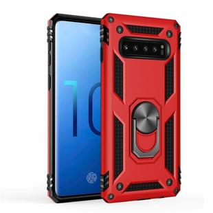 Sergeant Armor Shockproof TPU + PC Protective Case for Galaxy S10, with 360 Degree Rotation Holder (Red)